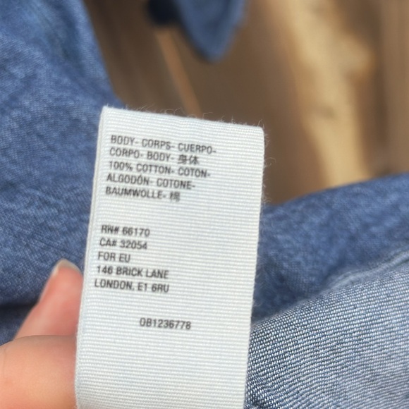 Free People Blue Jean Long Sleeve Dress Size medium - Picture 4 of 9